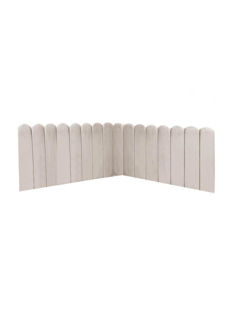 Cabeceira Painel Cama Queen Box Nuvem Suede Sandy 160 Cm Cor:bege