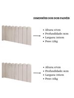 Cabeceira Painel Cama Queen Box Nuvem Suede Sandy 160 Cm Cor:bege
