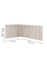 Cabeceira Painel Cama Casal Box Nuvem Suede Sandy 140 Cm :bege
