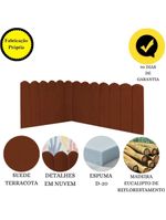 Cabeceira Painel Cama Casal Box Nuvem Suede Sandy 140 Cm Cor:terracota