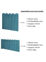 Cabeceira Painel Cama Casal Box Nuvem Suede Sandy 140 Cm :azul Turquesa