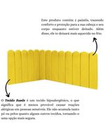 Cabeceira Painel Cama Solteiro Box Nuvem Suede Sandy 90 Cm :amarelo