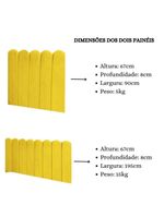 Cabeceira Painel Cama Solteiro Box Nuvem Suede Sandy 90 Cm :amarelo