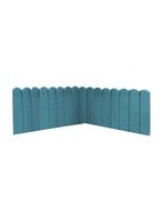 Cabeceira Painel Cama Queen Box Nuvem Suede Sandy 160 Cm Cor:azul Turquesa