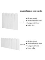 Cabeceira Painel Cama Casal Box Nuvem Suede Sandy 140 Cm :branco