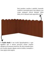 Cabeceira Painel Cama Casal Box Nuvem Suede Sandy 140 Cm Cor:terracota