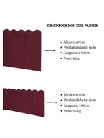 Cabeceira Painel Cama Casal Box Nuvem Suede Sandy 140 Cm :bordô