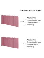 Cabeceira Painel Cama King Box Nuvem Suede Sandy 195 Cm Cor:rosa
