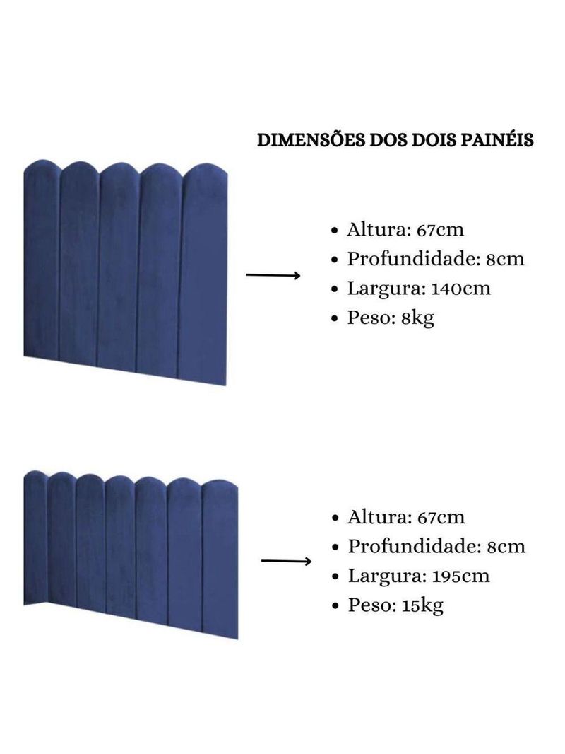 Cabeceira Painel Cama Casal Box Nuvem Suede Sandy 140 Cm :azul
