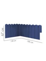 Cabeceira Painel Cama Casal Box Nuvem Suede Sandy 140 Cm :azul