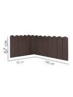 Cabeceira Painel Cama Solteiro Box Nuvem Suede Sandy 90 Cm :marrom