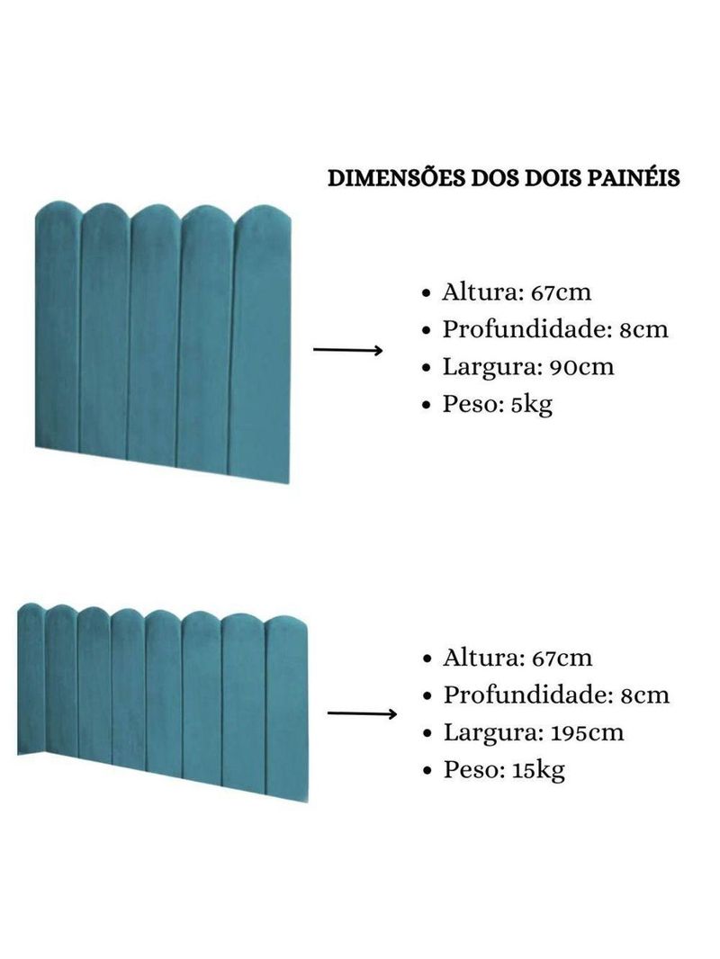 Cabeceira Painel Cama Solteiro Box Nuvem Suede Sandy 90 Cm :azul Turquesa