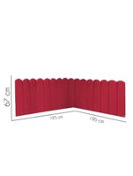 Cabeceira Painel Cama King Box Nuvem Suede Sandy 195 Cm Cor:vermelho