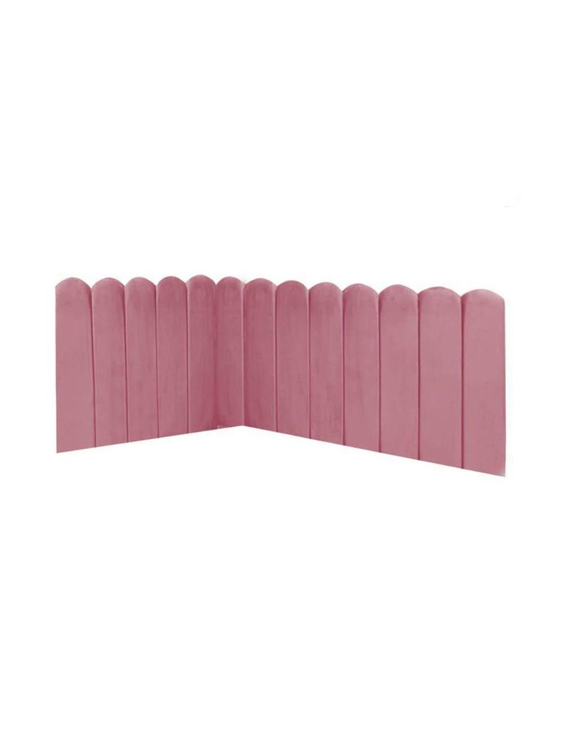 Cabeceira Painel Cama Casal Box Nuvem Suede Sandy 140 Cm Cor:rosa