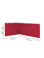 Cabeceira Painel Cama Casal Box Nuvem Suede Sandy 140 Cm Cor:vermelho
