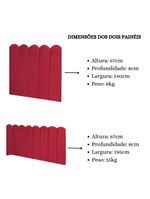 Cabeceira Painel Cama Casal Box Nuvem Suede Sandy 140 Cm Cor:vermelho