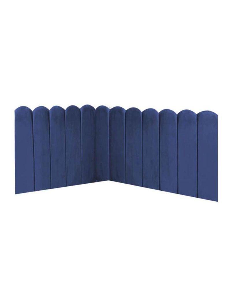 Cabeceira Painel Cama King Box Nuvem Suede Sandy 195 Cm Cor:azul