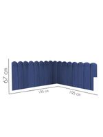 Cabeceira Painel Cama King Box Nuvem Suede Sandy 195 Cm Cor:azul