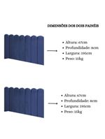 Cabeceira Painel Cama King Box Nuvem Suede Sandy 195 Cm Cor:azul