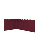 Cabeceira Painel Cama King Box Nuvem Suede Sandy 195 Cm Cor:bordô