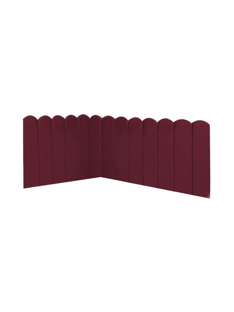 Cabeceira Painel Cama King Box Nuvem Suede Sandy 195 Cm Cor:bordô