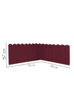 Cabeceira Painel Cama King Box Nuvem Suede Sandy 195 Cm Cor:bordô