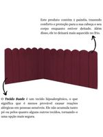 Cabeceira Painel Cama King Box Nuvem Suede Sandy 195 Cm Cor:bordô