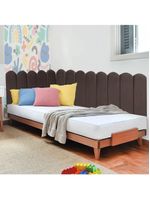 Cabeceira Painel Cama King Box Nuvem Suede Sandy 195 Cm Cor:marrom