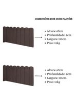 Cabeceira Painel Cama King Box Nuvem Suede Sandy 195 Cm Cor:marrom