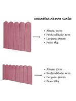 Cabeceira Painel Cama Casal Box Nuvem Suede Sandy 140 Cm Cor:rosa