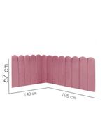 Cabeceira Painel Cama Casal Box Nuvem Suede Sandy 140 Cm Cor:rosa