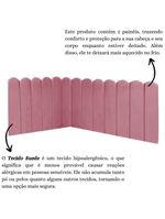 Cabeceira Painel Cama Casal Box Nuvem Suede Sandy 140 Cm Cor:rosa