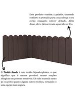 Cabeceira Painel Cama Casal Box Nuvem Suede Sandy 140 Cm Cor:marrom
