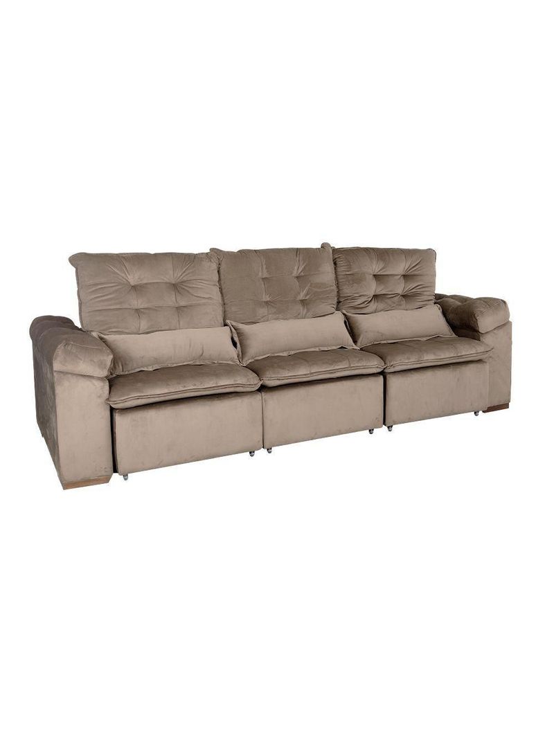 Sofá Retrátil-reclinável 3 Lugares Capuccino Podium Marquês Estofados