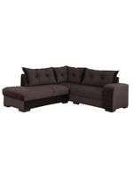 Sofá De Canto 3x2 Lugares Marrom Veneza Design Estofados