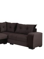 Sofá De Canto 3x2 Lugares Marrom Veneza Design Estofados