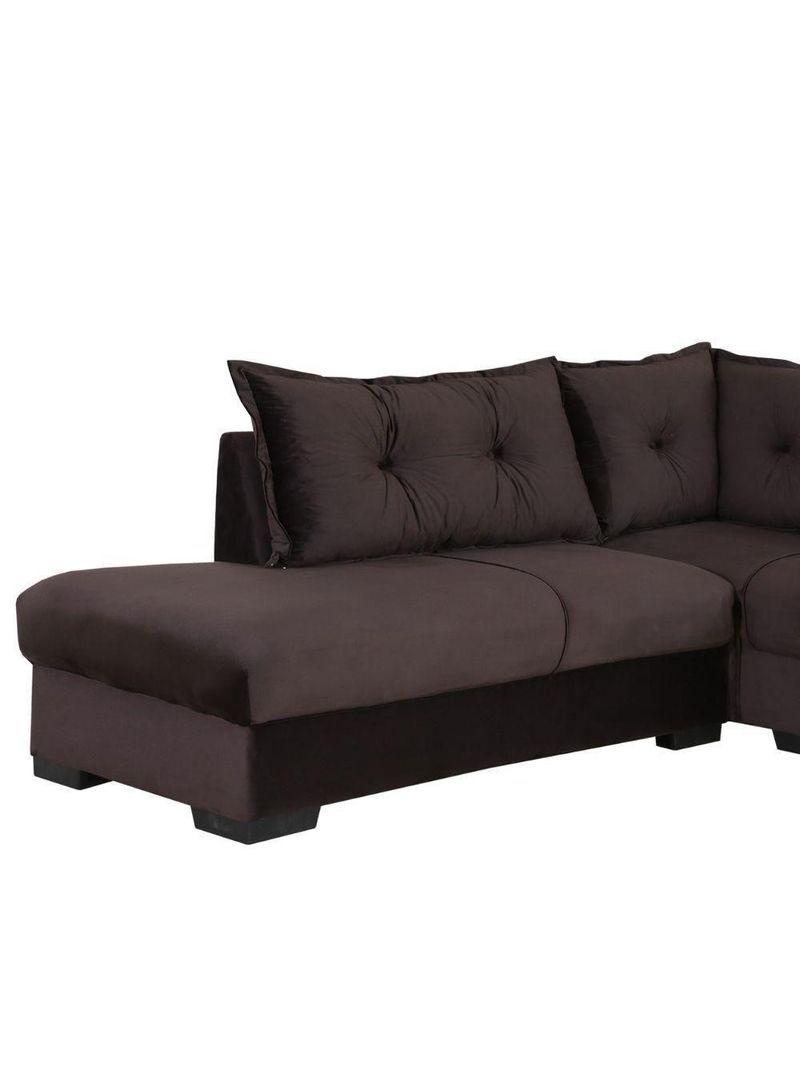 Sofá De Canto 3x2 Lugares Marrom Veneza Design Estofados