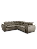 Sofá De Canto 3x2 Lugares Capuccino Home Plus Marquês Estofados