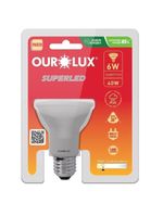 Lâmpada Superled Par20 Ip65a De 6 Watts E 3000k - 20098 - Ourolux Lâmpada Superled Par 20 6w Bivolt - 20098 - Ourolux