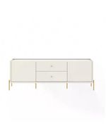Rack Para Tv Até 75 Polegadas 2 Portas 2 Gavetas Jasper Off White 185cm
