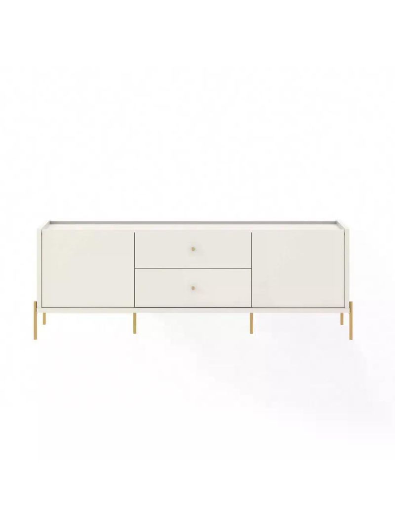 Rack Para Tv Até 75 Polegadas 2 Portas 2 Gavetas Jasper Off White 185cm