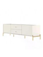 Rack Para Tv Até 75 Polegadas 2 Portas 2 Gavetas Jasper Off White 185cm