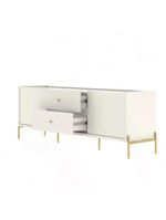 Rack Para Tv Até 75 Polegadas 2 Portas 2 Gavetas Jasper Off White 185cm