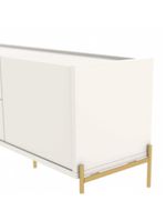 Rack Para Tv Até 75 Polegadas 2 Portas 2 Gavetas Jasper Off White 185cm
