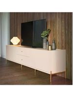 Rack Para Tv Até 75 Polegadas 2 Portas 2 Gavetas Jasper Off White 185cm