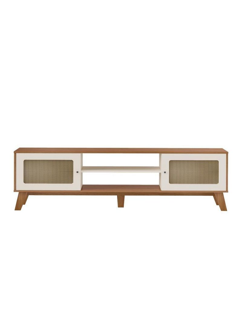 Rack Para Tvs Até 75 Polegadas 2 Portas Charlotte Cinamomo E Off White