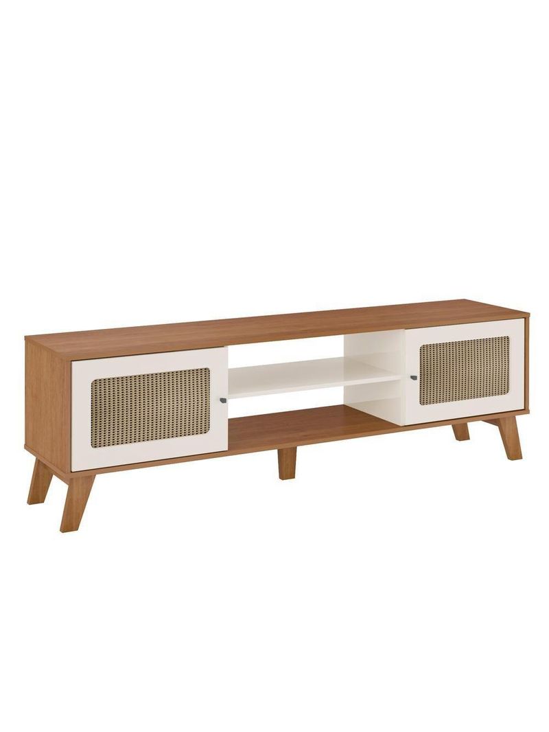 Rack Para Tvs Até 75 Polegadas 2 Portas Charlotte Cinamomo E Off White