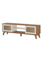Rack Para Tvs Até 75 Polegadas 2 Portas Charlotte Cinamomo E Off White