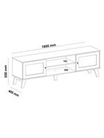 Rack Para Tvs Até 75 Polegadas 2 Portas Charlotte Cinamomo E Off White