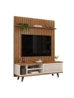 Rack Bistrol 1 Porta Com Painel Para Tv Ate 50 Polegadas Pratic Freijó E Off White 143cm
